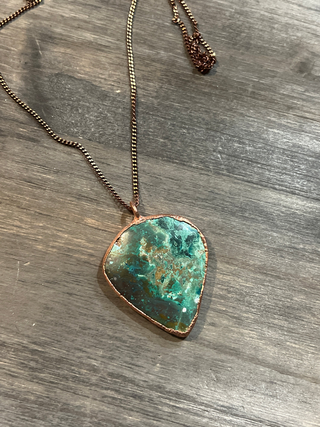 Large chrysocolla necklace