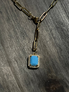 Blue stone necklace