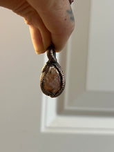 Load image into Gallery viewer, Clear ghost quartz Copper electroformed necklace
