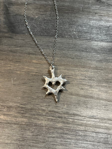 spike heart necklace