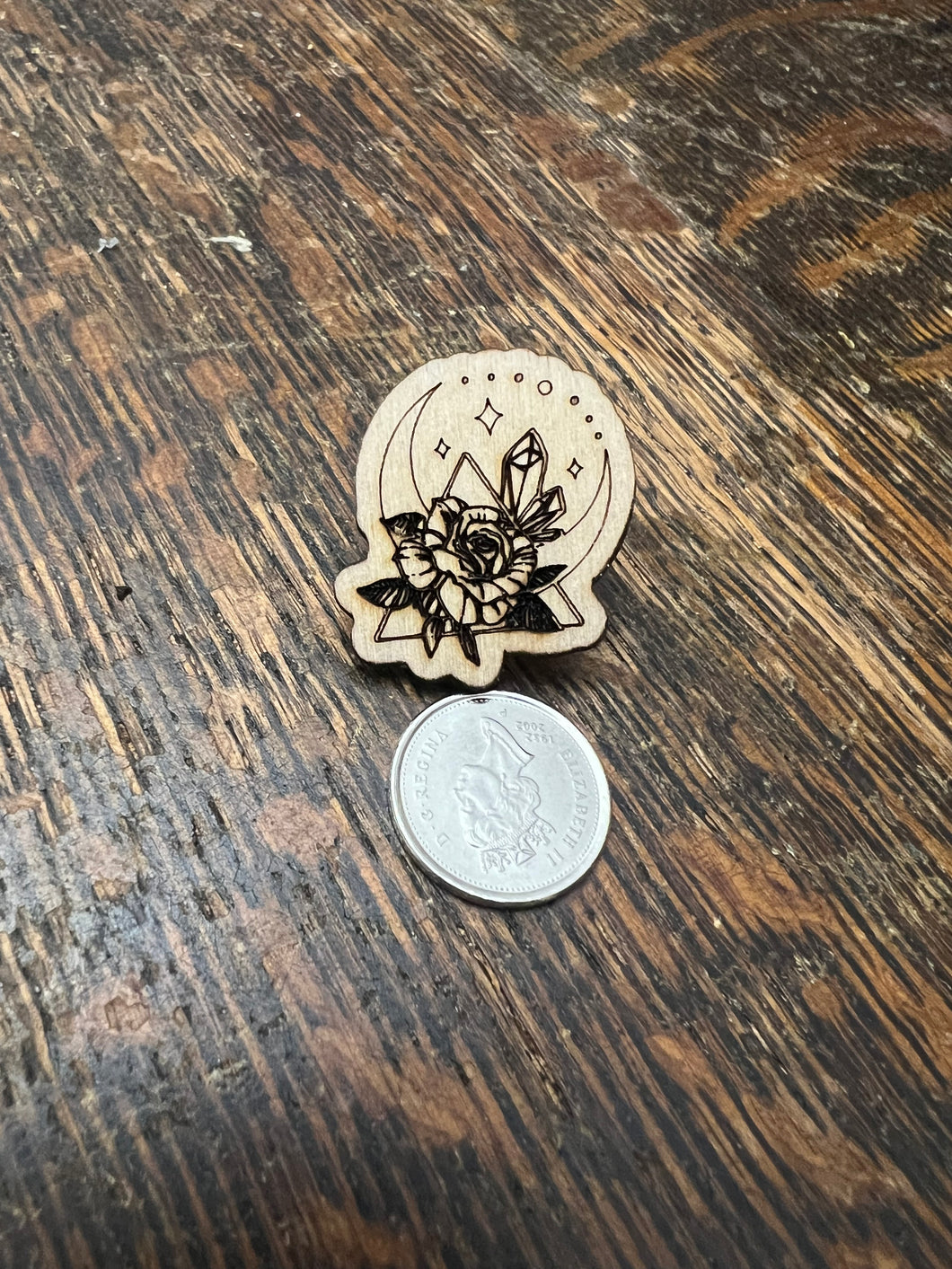 Crystal wooden  pin