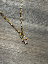 Load image into Gallery viewer, Turquoise colour mushroom necklace
