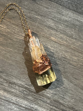 Load image into Gallery viewer, Quartz + citrine Castle necklace
