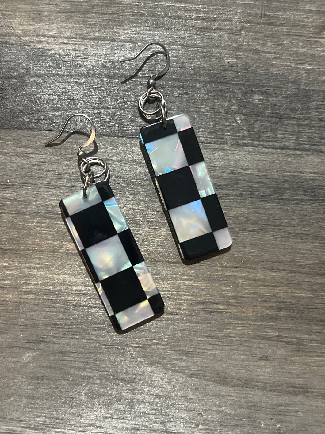 Checkerboard earrings