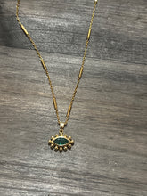 Load image into Gallery viewer, Green eye necklace
