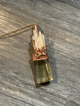 Load image into Gallery viewer, Quartz + citrine Castle necklace
