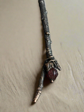 Load image into Gallery viewer, Red quartz wand necklace
