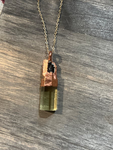 Tourmaline + citrine necklace