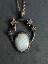 Load image into Gallery viewer, Moon stone copper electroformed necklace
