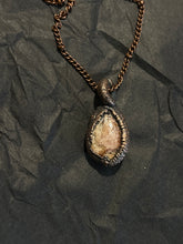 Load image into Gallery viewer, Clear ghost quartz Copper electroformed necklace
