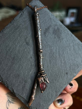 Load image into Gallery viewer, Red quartz wand necklace
