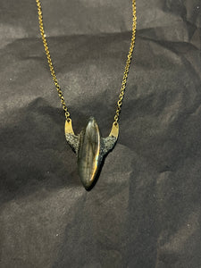 Flashy labradorite pyrite  necklace