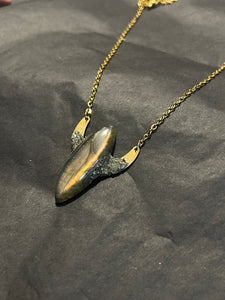 Flashy labradorite pyrite  necklace