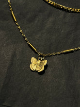 Load image into Gallery viewer, Double stranded Butterfly necklace
