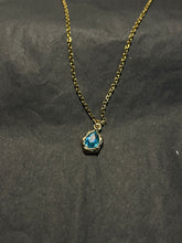 Load image into Gallery viewer, Blue pear shape necklace
