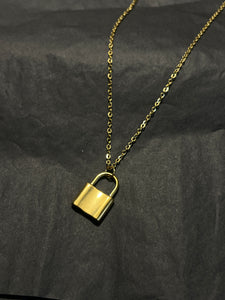 Large padlock necklace