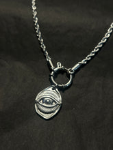 Load image into Gallery viewer, Stainless eye medallion necklace
