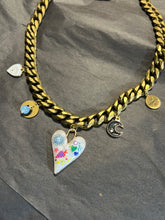 Load image into Gallery viewer, Chunky brass charm necklace
