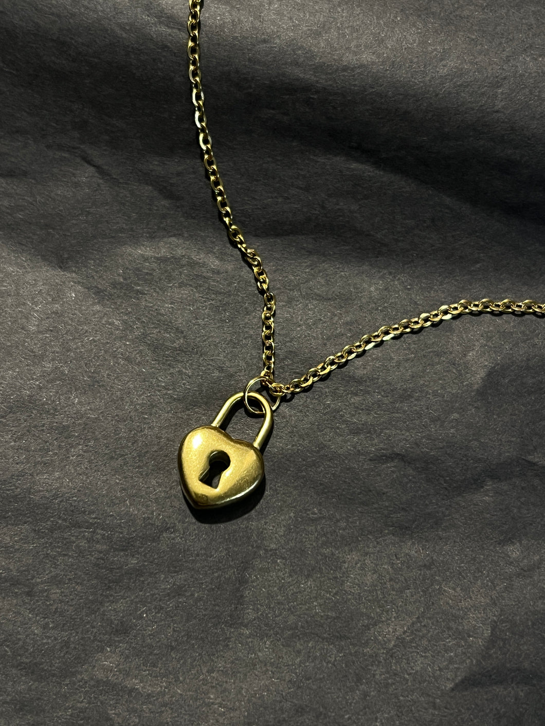 Heart lock necklace