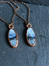 Load image into Gallery viewer, Dendrite electroformed copper stone necklace
