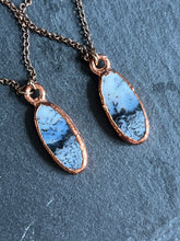 Load image into Gallery viewer, Dendrite electroformed copper stone necklace
