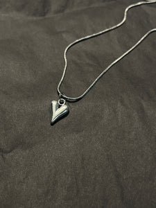 Stainless steel silver heart